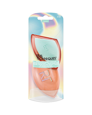 Real Techniques Summer Haze Miracle Powder Sponge + Case - Спонж для пудры с футляром для хранения  - hairs-russia.ru
